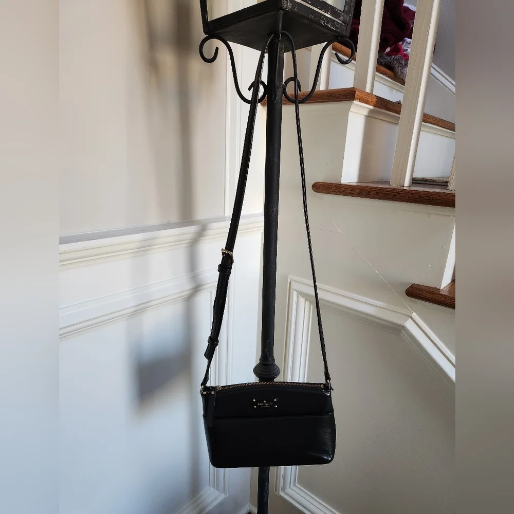 Kate Spade Black Grove Street Millie Pebbled Leather Crossbody Bag